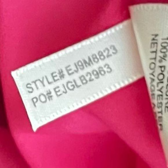 Eliza J Dress Size 12 Shift Mini Hot Pink High Neck Mock Neck - Picture 9 of 9